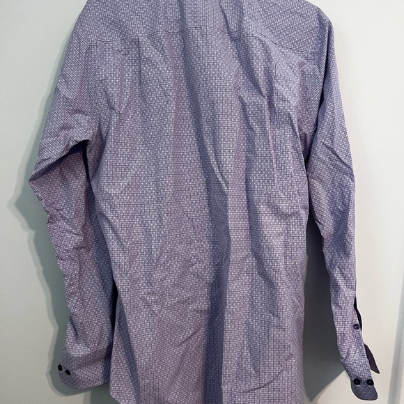 David Donahue Purple Dress Shirt Classic Long-Sleeve - Picture 2 of 5